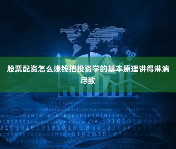 股票配资怎么赚钱把投资学的基本原理讲得淋漓尽致